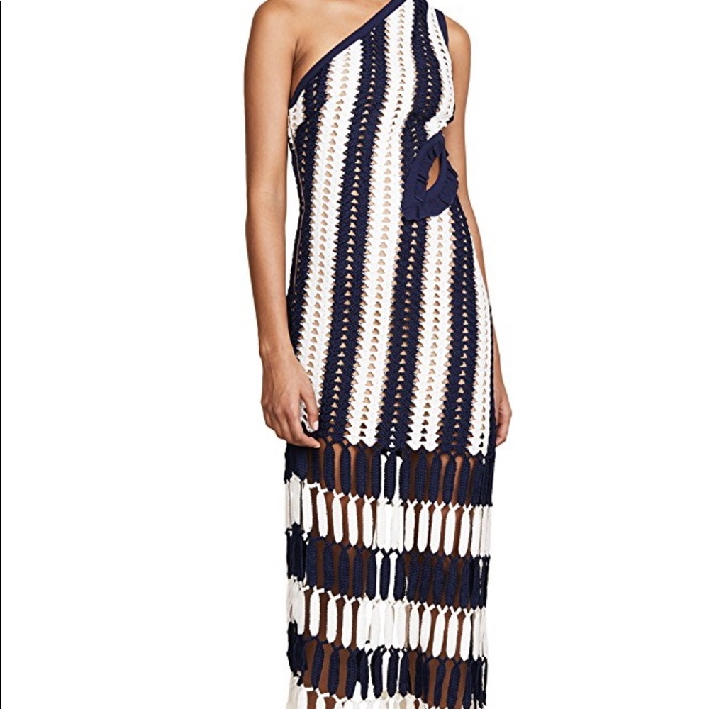 ONE SHOULDER CROCHET DRESS